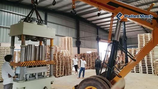 presswood pallet machine installation